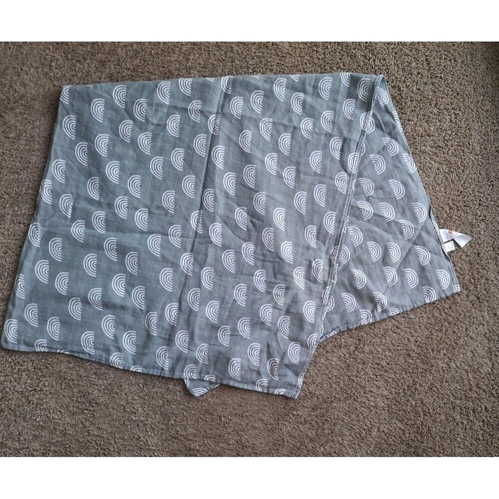 Miaoberry 100% Organic Cotton Baby Swaddle Blanket Rainbow Pattern 47"x 50"